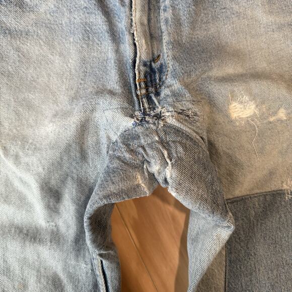 Vintage Levis 517 Jeans 29 Blue Orange Tab 80s Denim Made in USA Boot Cut 0217 - Picture 5 of 11